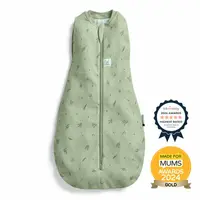 Sistem de infasat si sac de dormit, ErgoPouch, 2 in 1, 3-6 luni, 6-8 kg, TOG 1, Bumbac organic, Fermoar bidirectional, Transformabil, Lavabil la masina, Certificat non-toxic, Premiat in Australia, Model Willow, Verde