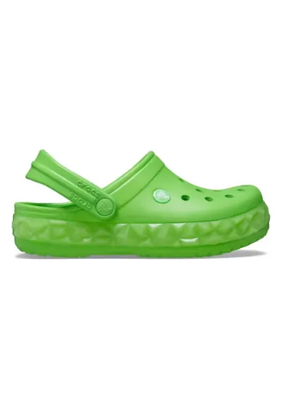 Saboti Crocband Geometric Glow In the Dark Band Clog - US Verde - Green Slime - Verde
