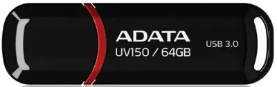 Stick USB A-DATA DashDrive Value UV150 64GB, USB 3.0 (Negru)