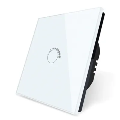 Touch Rf433 Eu 2 Gang 1 Way Dimmable Switch White
