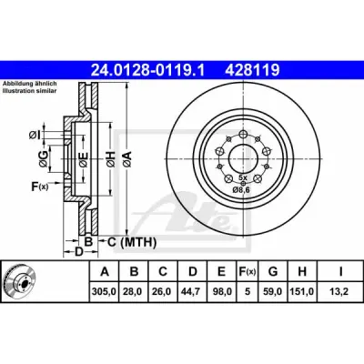Disc frana ATE 24.0128-0119.1