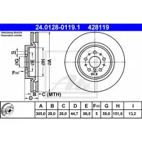 Disc frana ATE 24.0128-0119.1