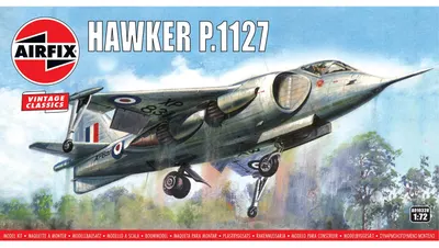 Model de asamblat Airfix Militare: Avioane – Avion britanicHawker P.1127
