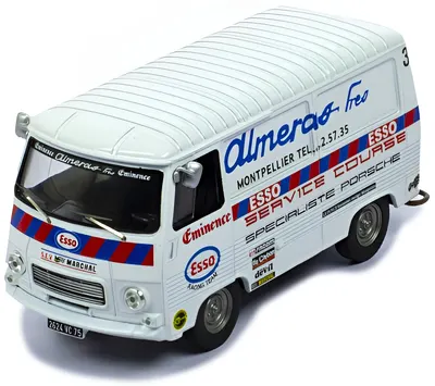 Model de colecție IXO Curse: Mașini - Peugeot J7, team Almeras Eminence, Rally service