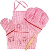 Set de gatit pentru copii Bigjigs - De imbracat, roz