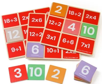 Bingo Bigjigs de matematică - Înmulțire și împărțire