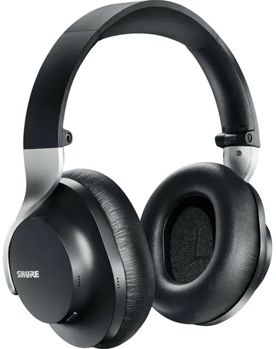Căști wireless cu microfon Shure - AONIC 40, ANC, negre/gri