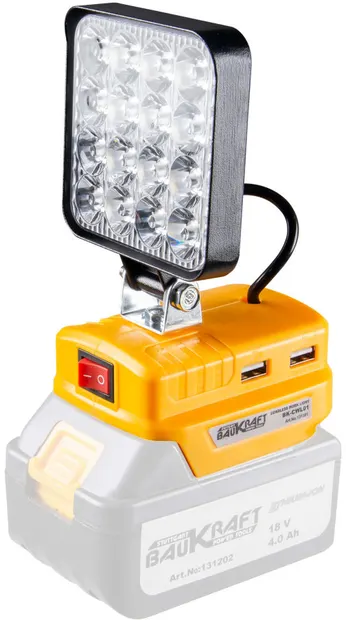 Lampa cu acumulator Baukraft - BK-CWL01, 18V, 16 LED