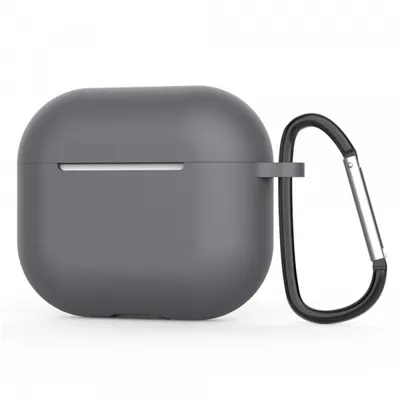 Husa Techsuit Silicone pentru Apple AirPods 4, Gri