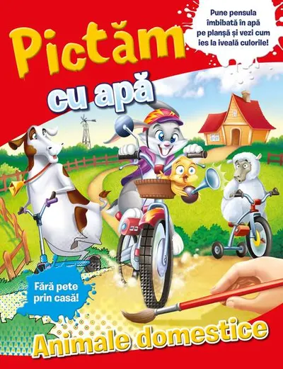 Pictăm cu apă: animale domestice - Paperback brosat