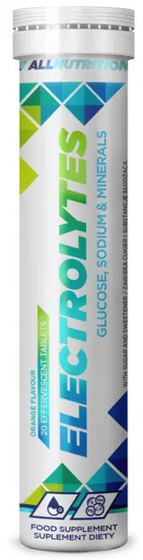 Electrolytes, portocală, 20 tablete efervescente, AllNutrition