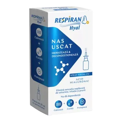 Spray nazal cu acid hialuronic Respiran Hyal, 20ml, Fiterman
