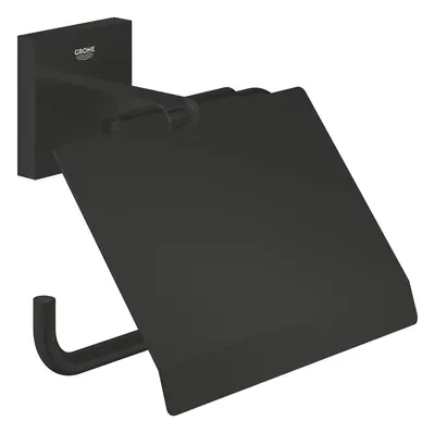 Suport hartie igienica Grohe Start Cube, pe perete, metal, mat, negru, 411022430