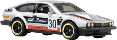Mașinuță metalică Hot Wheels Silver Series Vintage Club - Alfa Romeo GTV6 30, 1:64, albă