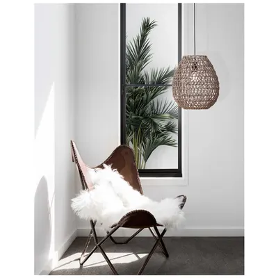 Lampa suspendata GRIFFIN Paper Mocca Negru Fabric Wire & Baza LED E27 1x12 Wat 230 Volt IP20 Fara bec