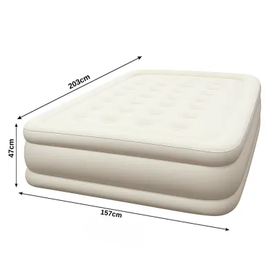 Saltea Gonflabilă de Aer 203x157x47 cm – Confort Portabil și Ușor de Utilizat