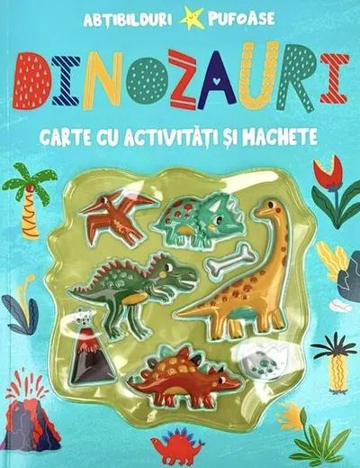 Dinozauri cu abțibilduri pufoase - Paperback brosat