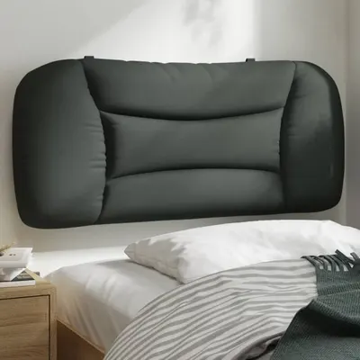 vidaXL Pernă pentru tăblie de pat, Hvar, gri închis, 90 cm, material textil