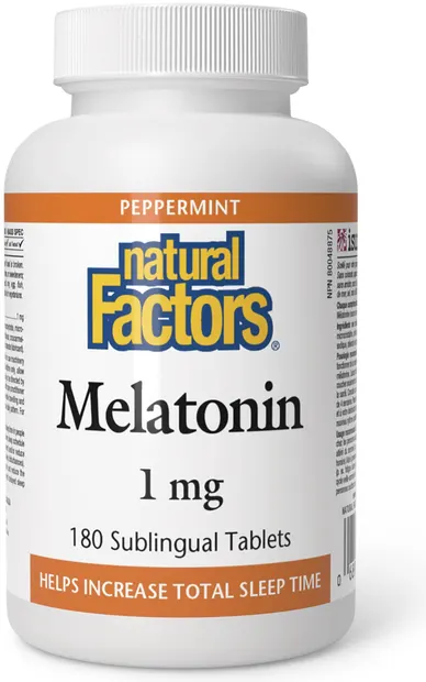 Melatonin, 1 mg, 180 comprimate sublinguale, Natural Factors