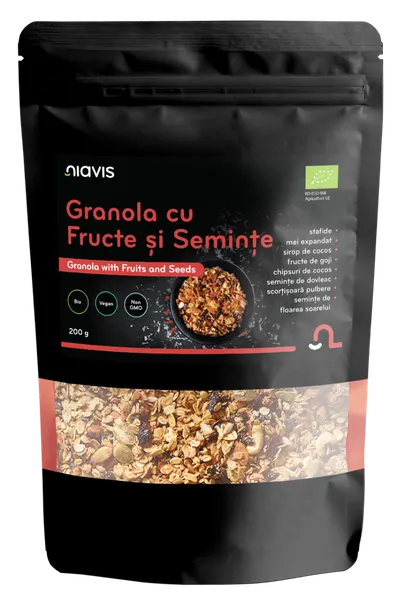 Granola cu Fructe si Seminte Eco, 200g, Niavis