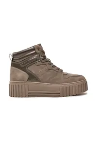 Pantofi dama - 26234 - Piele ecologica - Maro