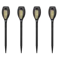 Set 4 corp iluminat gradina IP44 3 in 1 efect flacara incarcare solar V-TAC SKU-8689