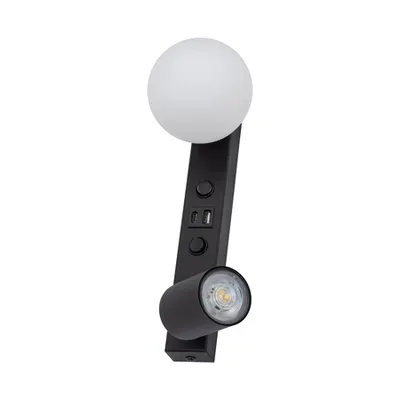 TK LIGHTING Aplica de perete+USB VOX 10152 GU10+G9 WH/BL
