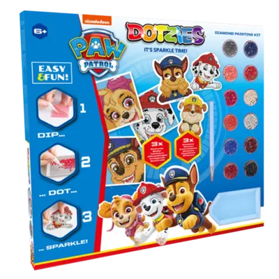 Set creativ 6 in 1, Patrula Catelusilor, pictura cu diamante