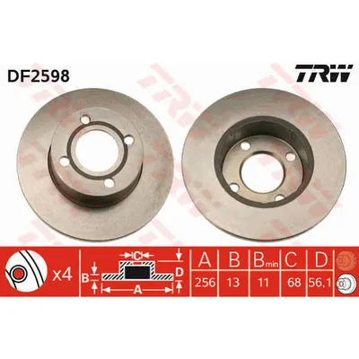 Disc frana TRW DF2598