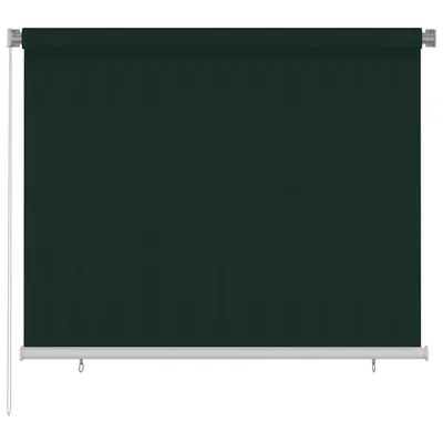 vidaXL Jaluzea rulantă de exterior 185 (l) x 140 (î) cm, verde închis, HDPE