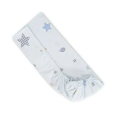 Cearceaf cu elastic pentru patut 98x65 cm din bumbac ranforce Blue