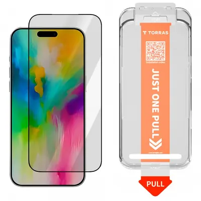 Folie de protectie Ecran Torras GlassGo Install Master pentru Apple iPhone 17 Air, Sticla Securizata, Full Glue