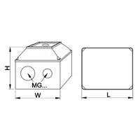 Inversor de sens pentru motor 1-0-2, in carcasa TKM-20/NT65 400V, 50Hz, 20A, 5,5kW, 48×48mm, IP65