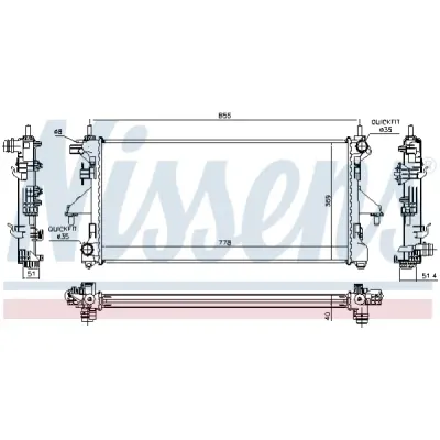Radiator, racire motor NISSENS 63566