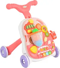 Jucărie de mers pe jos 2 în 1 Moni Toys - Basket, Pink