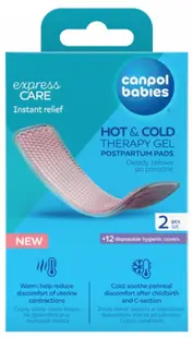 Compresă cu gel postpartum Canpol - Pentru terapie caldă sau rece, 2 bucăți