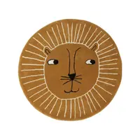 Covor pentru copii maro din amestesc de lână ø95 cm Lion – OYOY Mini