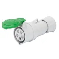 Priza industriala mobila HP - IP44/IP54 - 2P+E 16A >50V 100-300HZ - GREEN - 10H - Strangere cu surub