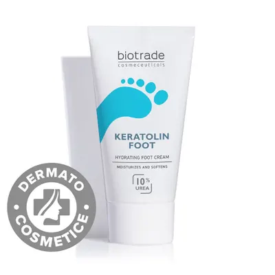 Crema hidratanta pentru picioare cu 10% uree Keratolin Foot, 50ml, Biotrade