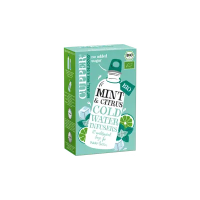 Infuzie rece eco din menta si citrice, 10 plicuri, Cupper