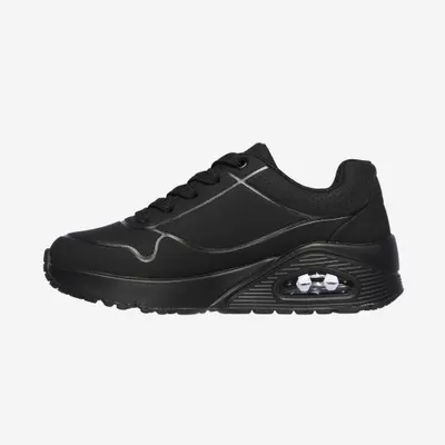 Încălțăminte cu șireturi Educație fizică SKECHERS UNO-Stand On Air Negru Copii