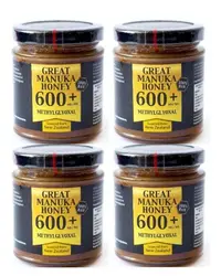 Miere de Manuka MGO 600+, 250g, 4 borcane