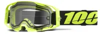 Ochelari atv cross 100% Armatic Enduro Dual Pane, lentila clara, culoare rama galben neon