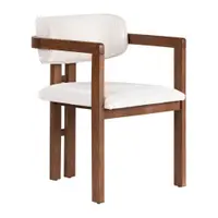 Scaun de living alb cu cotiere Toscana – Kalune Design