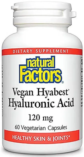 Vegan Hyabest Hyaluronic Acid, 120 mg, 60 capsule, Natural Factors