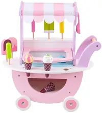 Jucărie pentru copii Moni Toys - Cărucior din lemn pentru înghețată