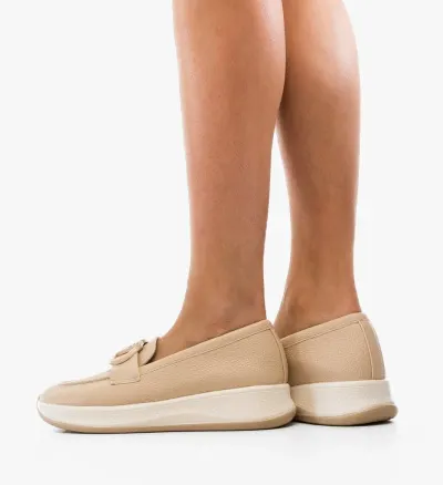 Pantofi casual dama Verena Bej