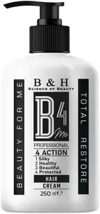 B4Me Cremă multifuncțională pentru păr predispus la rupere Total Restore, 250 ml