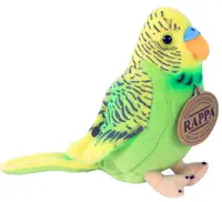 Jucărie de pluș Rappa Eco friends - Papagal lânos, cu sunet, verde, 11cm