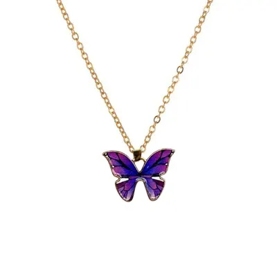 Lantisor Fluture, Star butterfly, Femei, Fashion, Stainless-steel, Mov Engros